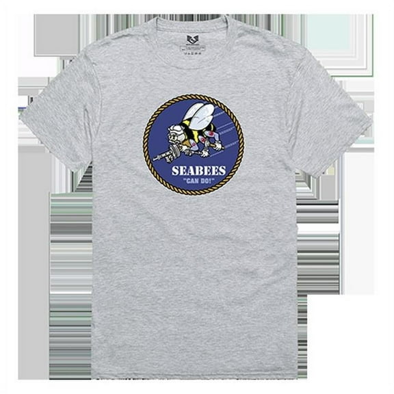 Rapid Dominance  Seabees Relaxed Graphic T-Shirt, Heather Grey - 2X
