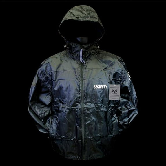 Rapid Dominance Security with F Solid Wind Breaker Jacket, Black - Medium