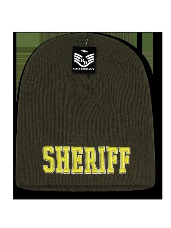 Sheriff Public Safety Knit Caps, Olive