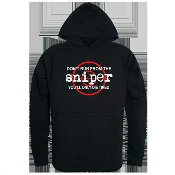 Rapid Dominance Sniper Graphic Pullover Hoodie, Black - Large