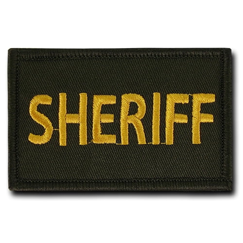 Rapid Dominance Canvas Sheriff Patch 3x2" for T75/T79 Hat Cap Velcro (Olive)
