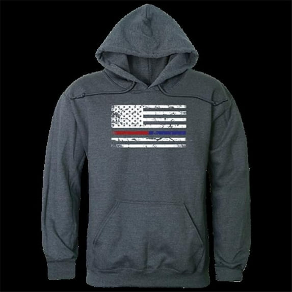 Rapid Dominance TRL & TBL Dual Flag GRPX Pullover, Heather Charcoal - Extra Large