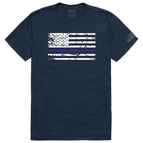 Rapid Dominance TS1-786-BGT-01 Thin Blue Line Tactical Graphic T-shirt, Navy - Small
