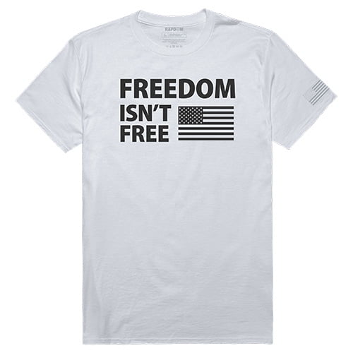Rapid Dominance TS1-796-N01-01 Freedom Isnt Tactical Graphic Tee Shirt, White - Small