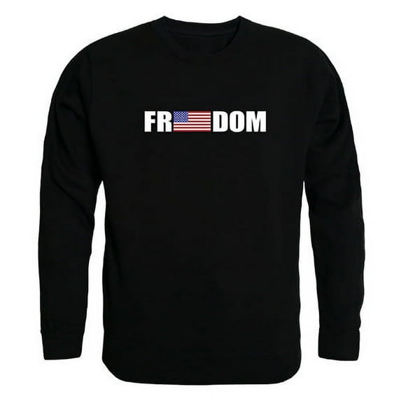 Rapid Dominance TS2-787-BLK-03 Freedom Graphic Crew Neck Sweatshirt, Black - Large