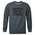 thumbnail image 1 of Rapid Dominance TS2-788-HCH-01 United We Stand Graphic Crewneck Sweatshirt, Heather Charcoal - Small, 1 of 1