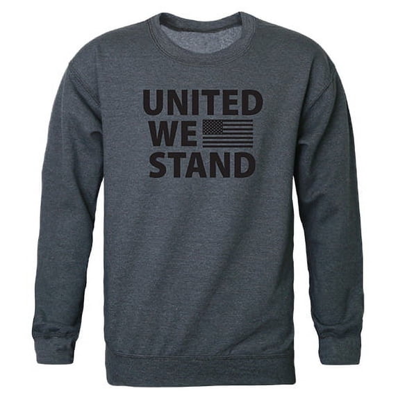 Rapid Dominance TS2-788-HCH-01 United We Stand Graphic Crewneck Sweatshirt, Heather Charcoal - Small