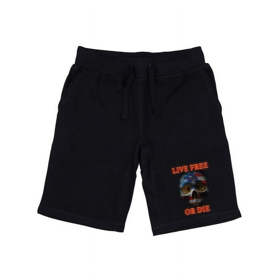 Rapid Dominance TS6-802-BLK-04 Graphic Shorts, Live Free Skull, BLK, XL