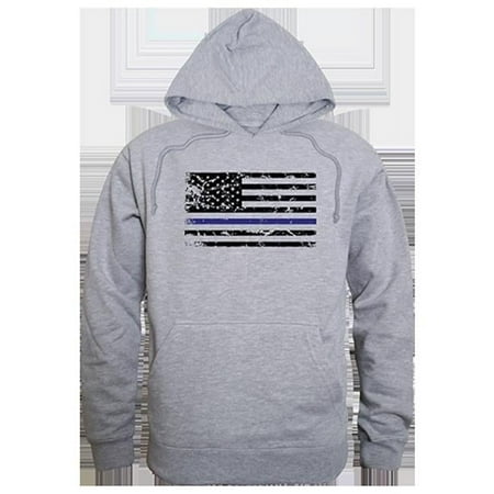 Rapid Dominance Thin Blue Line Graphic Pullover Sweatshirt, Heather Gray - 2XL