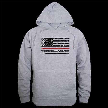 Rapid Dominance Thin Red Line Graphic Pullover Sweatshirt, Heather Grey - Extra Large