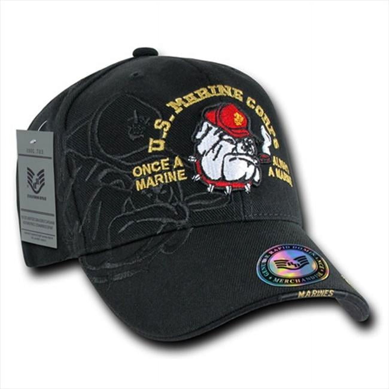 Rapid Dominance U.S. Marine Corps Bulldog Emblem Shadow Mens Cap [Black ...