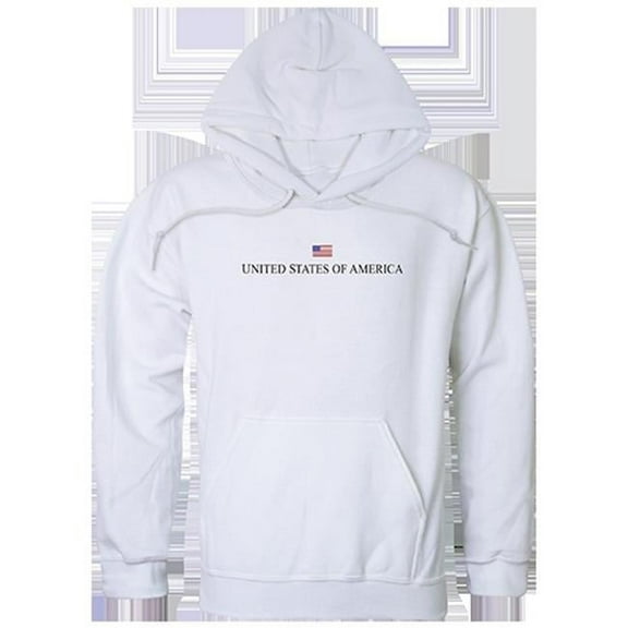 Rapid Dominance US Flag 1 Graphic Mens Pullover Hoodie [White - S]