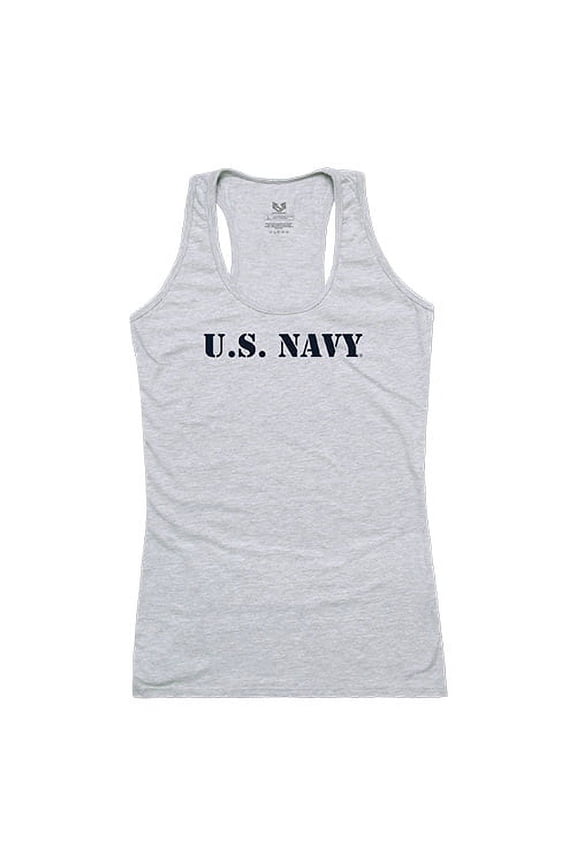 US Navy 2 Graphic Tank Top, Heather Grey - Medium