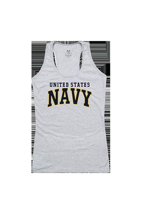 US Navy 3 Graphic Tank Top, Heather Grey - Large