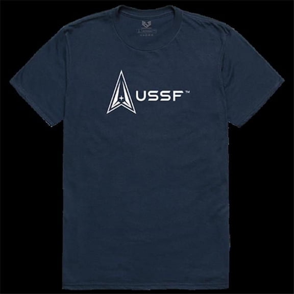 Rapid Dominance  US Space Force4 Relaxed Graphic T-Shirt, Navy - Large