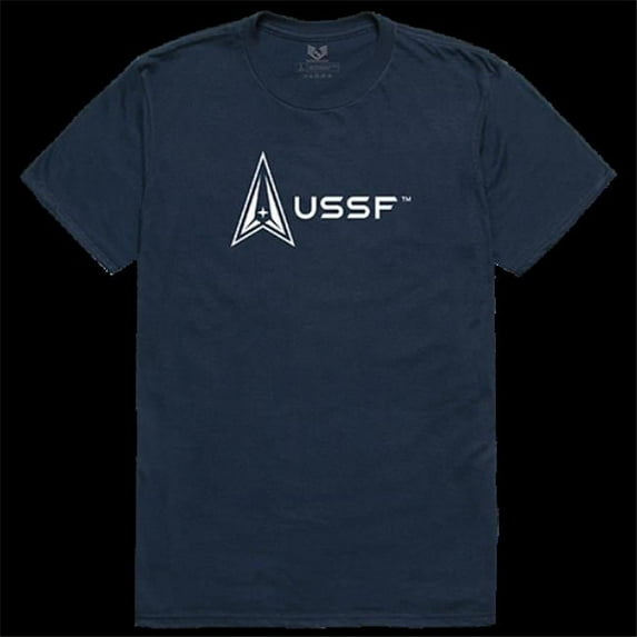 Rapid Dominance US Space Force4 Relaxed Graphic T-Shirt, Navy - Medium