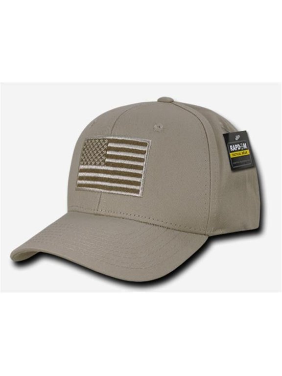 USA Embroidered Operator Cap, Khaki