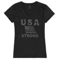 thumbnail image 1 of Rapid Dominance  USA Strong 2 Graphic V-Neck T-Shirts, Black - Medium, 1 of 1