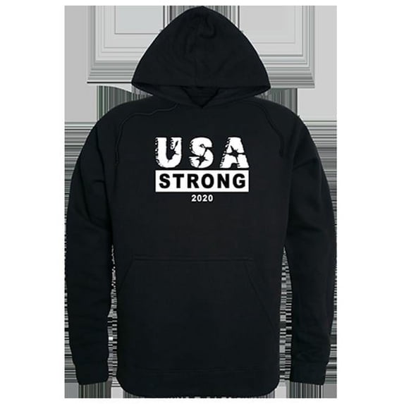 Rapid Dominance RS4-U08-BLK-04 USA Strong 3 Graphic Pullover Sweatshirt, Black - Extra Large