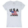 thumbnail image 1 of Rapid Dominance  USA Strong 4 Graphic V-Neck T-Shirts, White - 2XL, 1 of 1