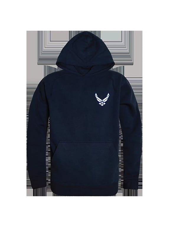 USAF Wing Graphic Mens Pullover Hoodie [Navy Blue - XL]