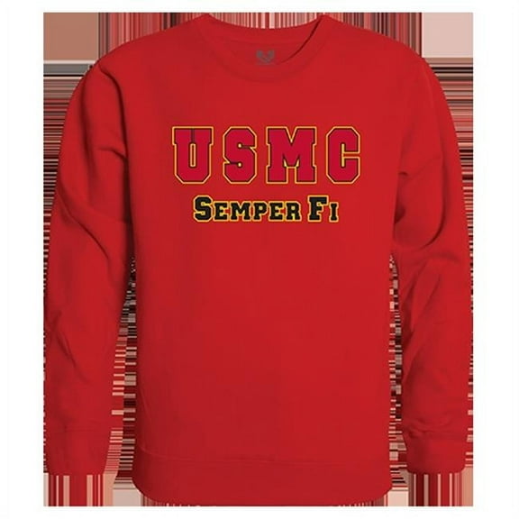 Rapid Dominance  USMC Graphic Crewneck Sweatshirt, Red - Large