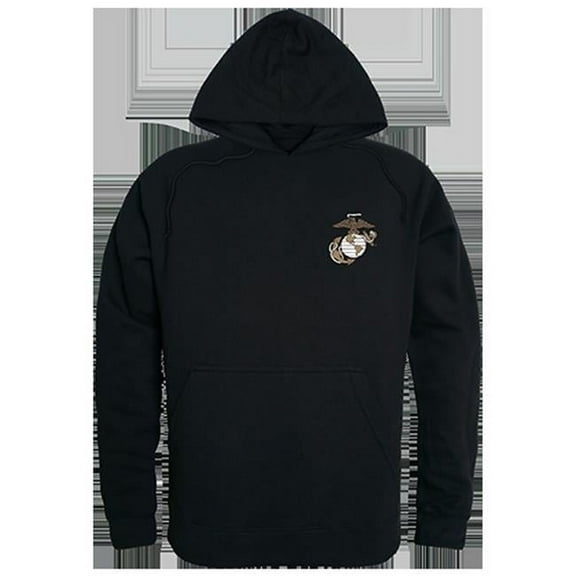 Rapid Dominance USMC Graphic Mens Pullover Hoodie [Black - 2XL]