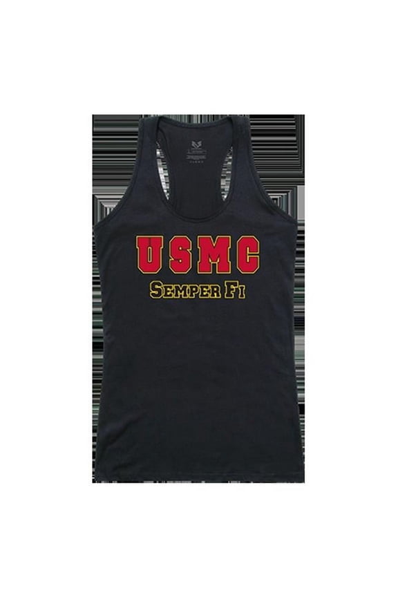 USMC Graphic Tank Top, Black - Extra Large