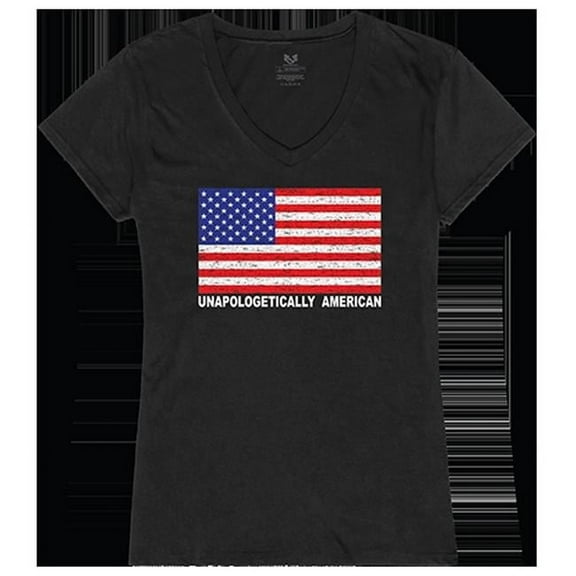 Rapid Dominance  Unapologetically Graphic V-Neck T-Shirts, Black - Large