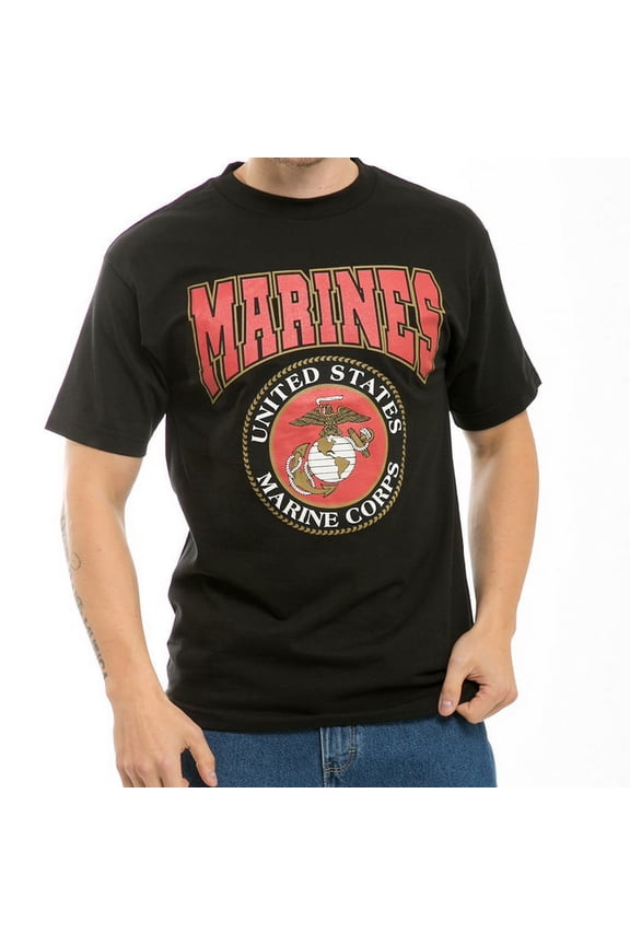 United States Marines Classic Military Mens Tee [Black - M]