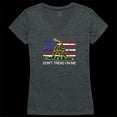thumbnail image 1 of Rapid Dominance  Women Flag Graphic Short Sleeve V-Neck T-Shirt with Gadsden, Heather Charcoal - Medium, 1 of 1