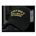 thumbnail image 1 of Rapid Dominance World War II Veteran Relaxed Cotton Mens Cap [Black - Adjustable], 1 of 3