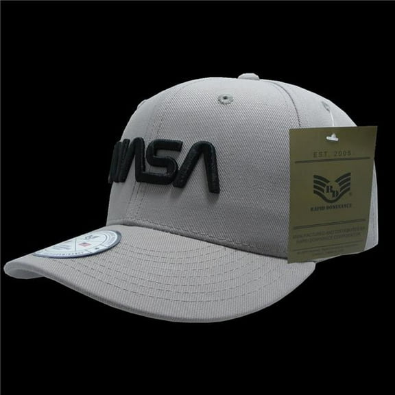Rapid Dominance  Worm NASA Deluxe Cap, Gray - One Size
