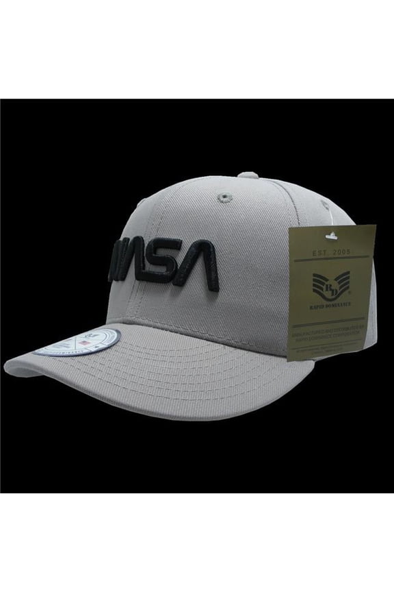 Rapid Dominance Worm NASA Deluxe Cap, Gray - One Size