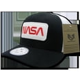thumbnail image 1 of Rapid Dominance  Worm NASA Patch Trucker Cap, Black & White - One Size, 1 of 1