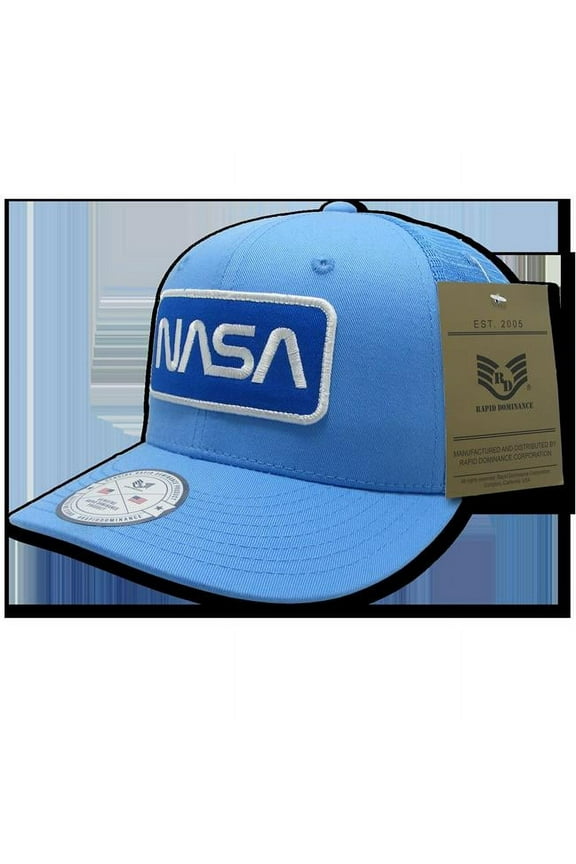 Worm NASA Patch Trucker Cap, Sky - One Size