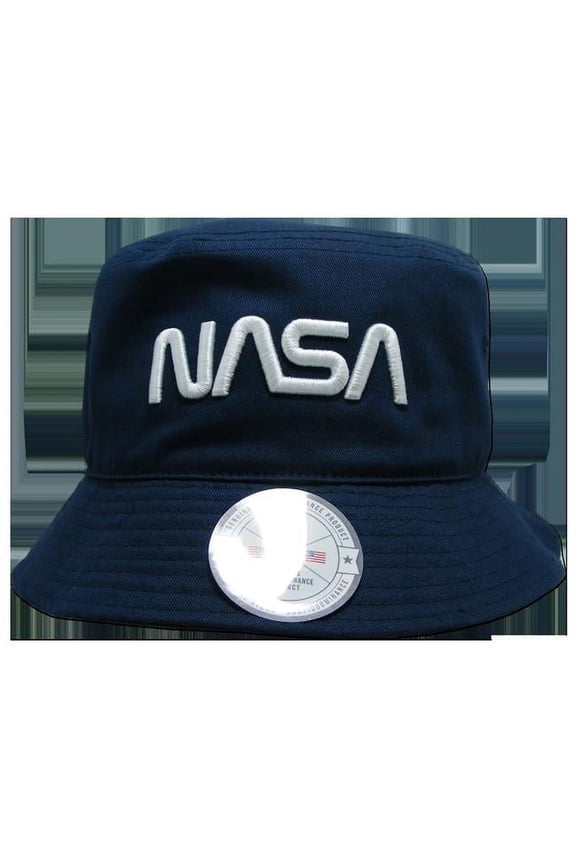 Rapid Dominance  Worm NASA Relaxed Bucket Hat, Navy - Large & Extra Large