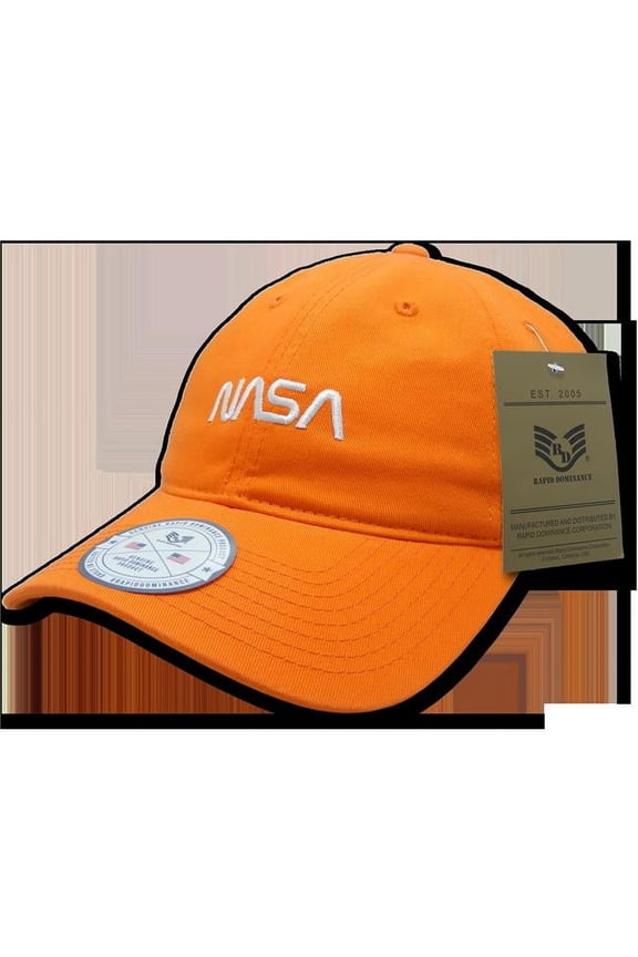 Rapid Dominance  Worm NASA Relaxed Cap Orange - One Size