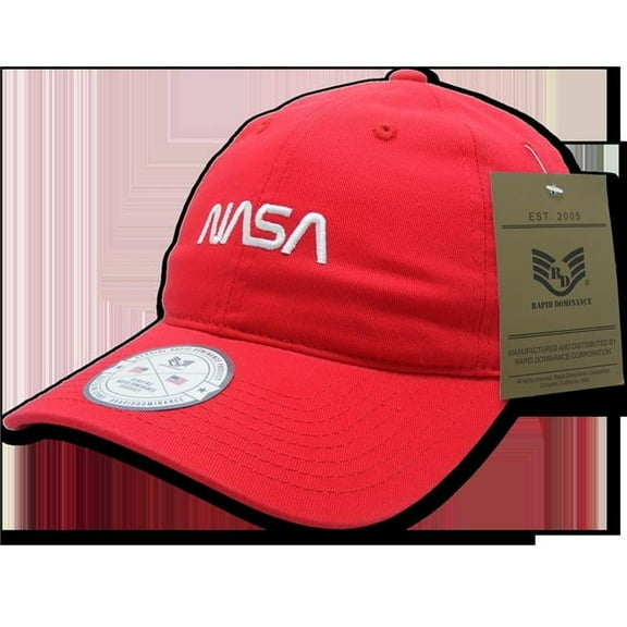 Rapid Dominance Worm NASA Relaxed Cap, Red - One Size