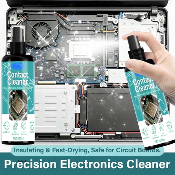 Rapid Drying & Cleaner Electrical Contact Cleaner 100ml Mainboard Cleaning Solution For Laptop TV Keyboard Car(100ml)