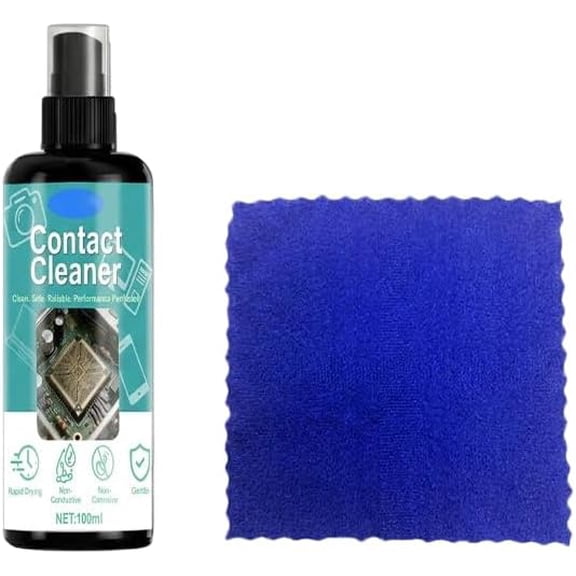 Rapid-Drying PCB & Motherboard Cleaner, Fast Drying Formula, Electronic Contact Cleaner, Breaks Down Residues, Oil, and Dust for Phone Console PC Circuit Repair with Cleaning Cloth