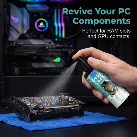 Rapid-Drying PCB & Motherboard Cleaner, Fast Drying Formula, Electronic Contact Cleaner, Breaks Down Residues, Oil, and Dust for Phone Console PC Circuit Repair with Cleaning Cloth