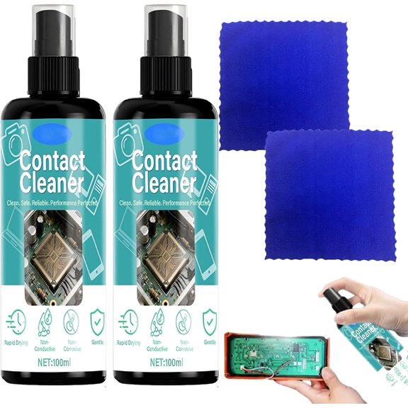 Rapid-Drying Pcb & Motherboard Cleaner, Fast-Drying Pcb and Motherboard Cleaner, 100ml Mainboard Cleaning Solution, Electronic Contact Cleaners Spray (2pc)