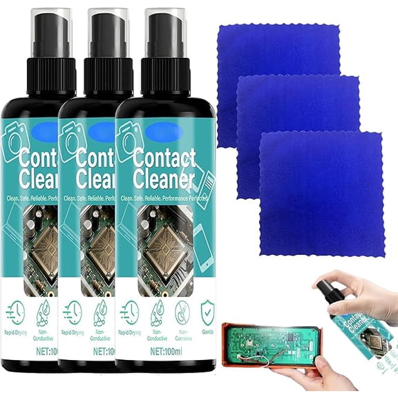 Rapid-Drying Pcb & Motherboard Cleaner, Fast-Drying Pcb and Motherboard Cleaner, 100ml Mainboard Cleaning Solution, Electronic Contact Cleaners Spray (3PC)