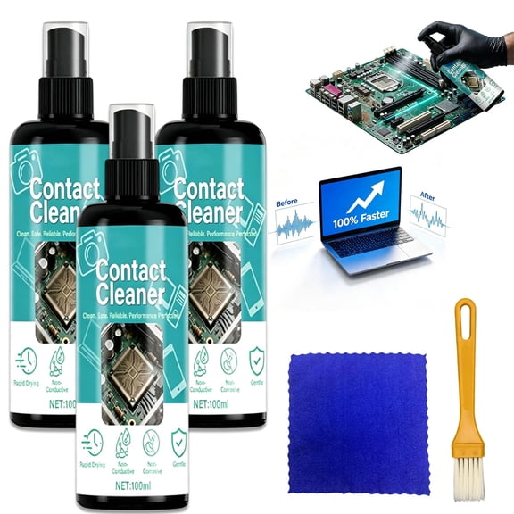 Rapid-Drying Pcb & Motherboard Cleaner, Fast-Drying Pcb and Motherboard Cleaner, 100ml Mainboard Cleaning Solution, Electronic Contact Cleaners Spray(3Pcs)