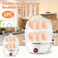thumbnail image 1 of Rapid Egg Cooker,14 Egg Capacity Electric Egg Cooker,Resistant Egg Boiler With Auto Shut-Off for Soft,Medium,Hard Boiled, 1 of 11