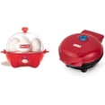 thumbnail image 1 of Rapid Egg Cooker: 6 Egg Capacity Electric Egg Cooker with Auto Shut Off Feature - Red & Mini Maker Portable Grill Machine + Panini Press with Recipe Guide - Red, 1 of 7