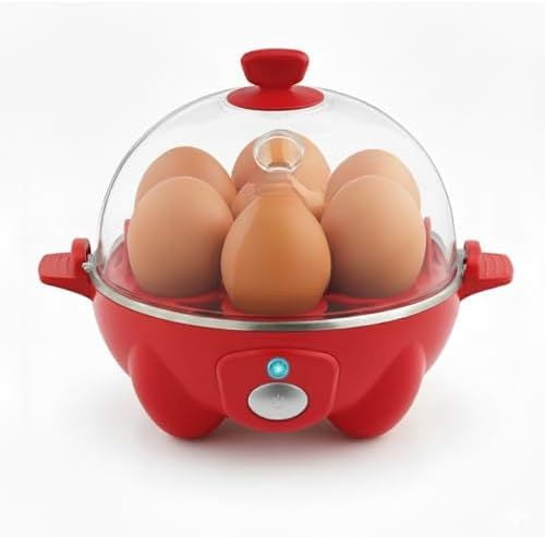 Rapid Egg Cooker: 7 Egg Capacity Electric Egg Cooker for Hard Boiled Eggs, Poached Eggs, Scrambled Eggs, or Omelets.