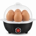 thumbnail image 1 of Rapid Egg Cooker, Egg Boiler for Hard Boiled Eggs Poacher Easy-To-Peel, Hard, Medium, Soft Boiled Eggs Automatic Shut Off Kitchens Appliances- Holds 7 Eggs, 1 of 7