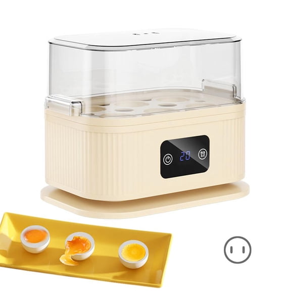 Rapid Egg Cooker, Electric 6 Eggs Cooker for Hard Boiled Eggs, Soft, Medium, Egg Poacher, Food & Vegetable Steamer for Breakfast, Salad, Meal Preparation